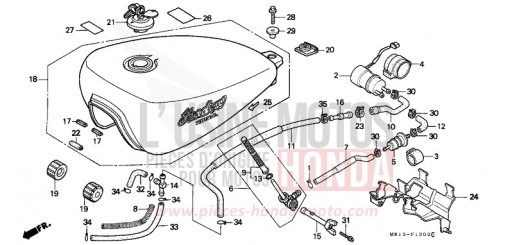 RESERVOIR A CARBURANT VT600CP de 1993